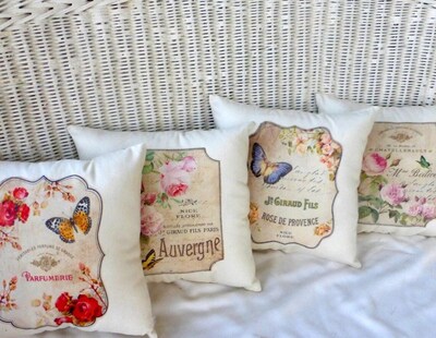 French themed accent pillow, Paris pillow, French Country - image3